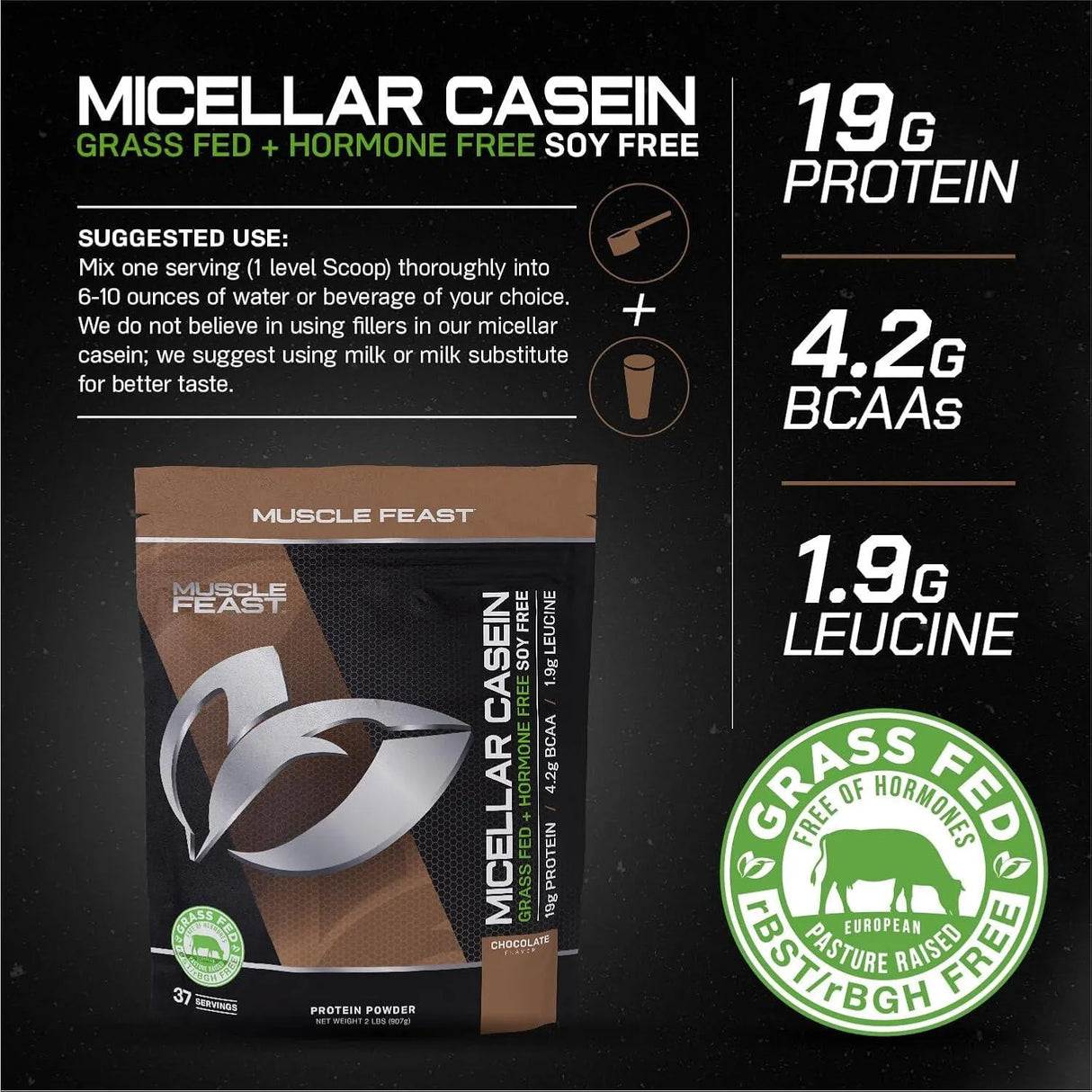 MUSCLE FEAST - Muscle Feast Micellar Casein Protein Chocolate 907Gr. - The Red Vitamin MX - Suplementos Alimenticios - {{ shop.shopifyCountryName }}