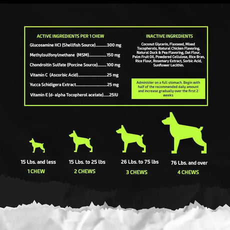 POINTPET - PointPet Hip & Joint Glucosamine for Dogs 120 Masticables - The Red Vitamin MX - Cuidado De Cadera Y Articulaciones Para Perros - {{ shop.shopifyCountryName }}