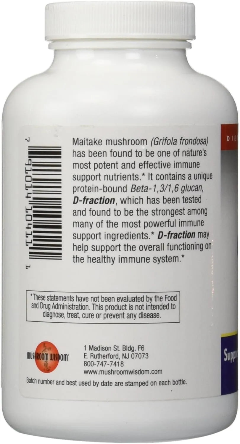 MUSHROOM WISDOM - MUSHROOM WISDOM Maitake Mushroom Extract D-Fraction 360 Capsulas - The Red Vitamin MX - Suplementos Alimenticios - {{ shop.shopifyCountryName }}