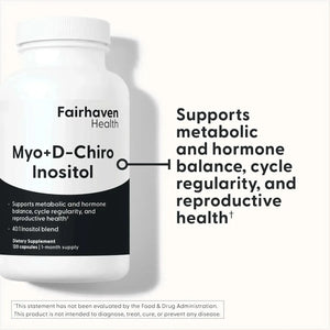 FAIRHAVEN HEALTH - Fairhaven Health Myo-Inositol and D-Chiro Inositol 120 Capsulas - The Red Vitamin MX - Suplementos Alimenticios - {{ shop.shopifyCountryName }}