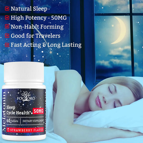 FOGORO - Fogoro Powerful Melatonin 50Mg. 60 Tabletas - The Red Vitamin MX - Suplementos Alimenticios - {{ shop.shopifyCountryName }}