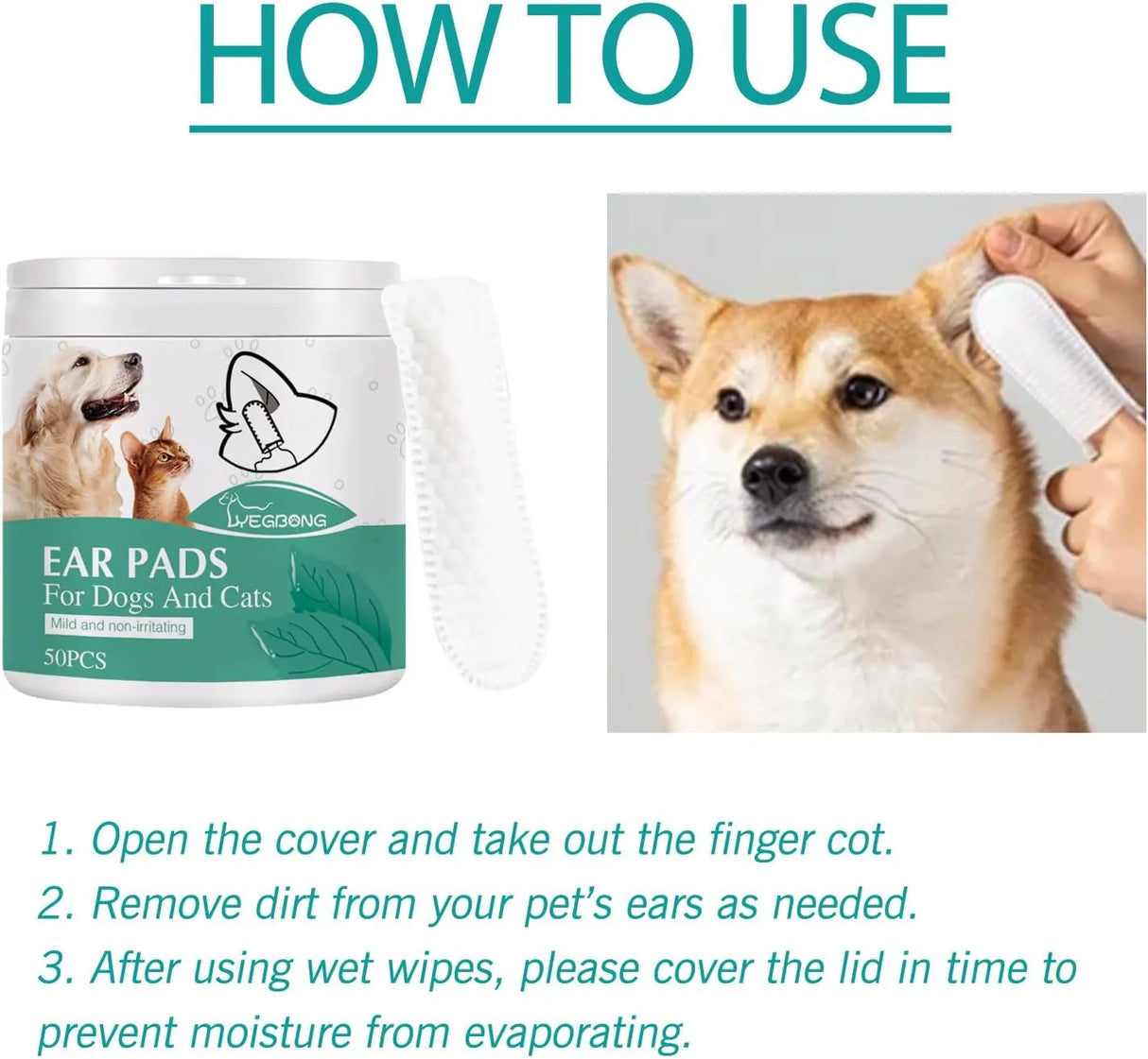 VONDER - VONDER Ear Cleaner Finger Wipes for Dogs & Cats 50 Toallitas - The Red Vitamin MX - Cuidado Del Oído De Perros - {{ shop.shopifyCountryName }}