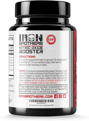 IRON BROTHERS - Iron Brothers Supplements Nitric Oxide Booster 120 Capsulas - The Red Vitamin MX - Suplementos Alimenticios - {{ shop.shopifyCountryName }}