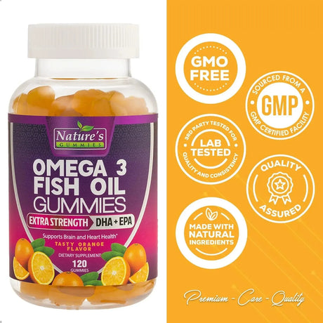 NATURE'S NUTRITION - Nature's Nutrition Omega 3 Fish Oil Gummies 120 Gomitas - The Red Vitamin MX - Suplementos Alimenticios - {{ shop.shopifyCountryName }}