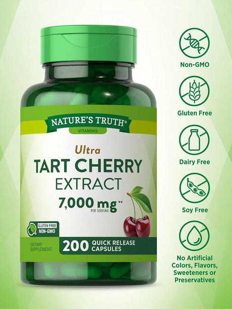 NATURE'S TRUTH - Nature's Truth Tart Cherry Extract 7000Mg. 200 Capsulas - The Red Vitamin MX - Suplementos Alimenticios - {{ shop.shopifyCountryName }}