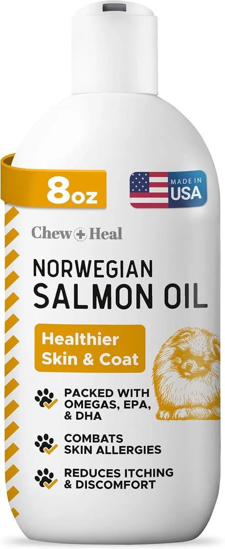CHEW + HEAL - Chew + Heal Labs Salmon Oil for Dogs 8 Fl.Oz. - The Red Vitamin MX - Aceite De Pescado Para Perros - {{ shop.shopifyCountryName }}