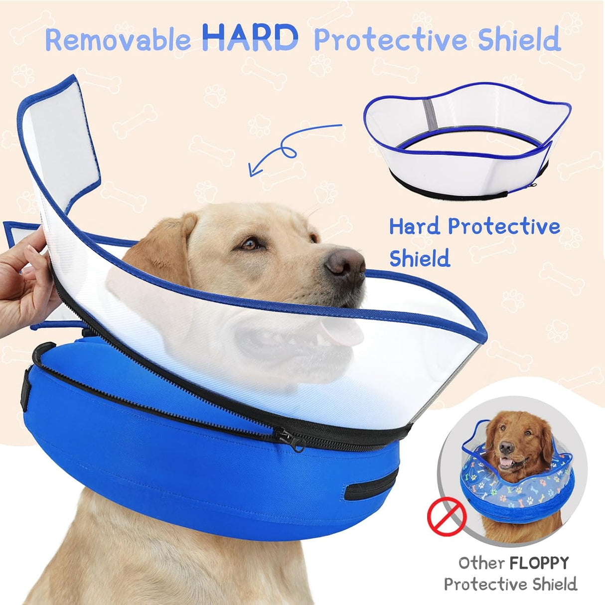 Supet Raised Inflatable Dog Cone Collar LARGE