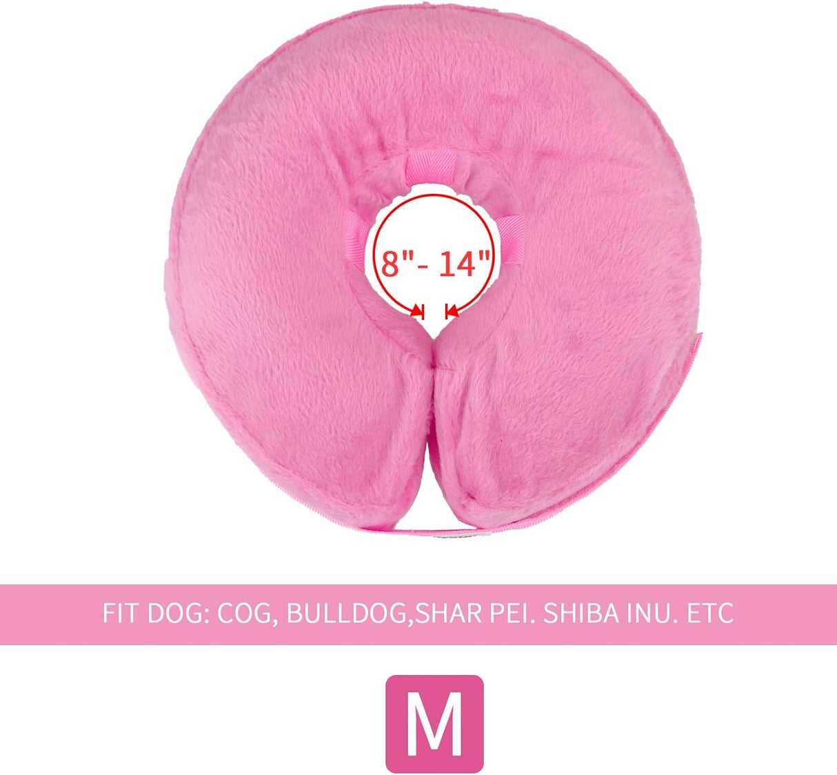 MCHY Adjustable Recovery Collar for Dogs MEDIUM PINK