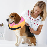 Katoggy Inflatable Dog Collar YELLOW PINK SMALL