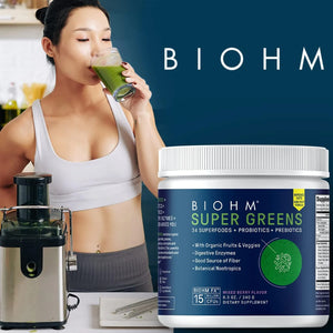 BIOHM - BIOHM Super Greens Green Superfood Powder 30 Servicios Mixed Berry Flavor 240Gr. - The Red Vitamin MX - Suplementos Alimenticios - {{ shop.shopifyCountryName }}