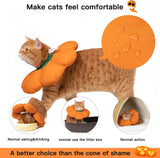 H HIDREAM Cat Cone Collar Orange Pumpkin Medium