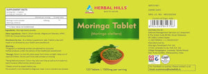 HERBAL HILLS - HERBAL HILLS Moringa 1000Mg. 120 Tabletas - The Red Vitamin MX - Suplementos Alimenticios - {{ shop.shopifyCountryName }}