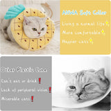 ANWA Adjustable Cat Cone Collar Soft Pineapple Small