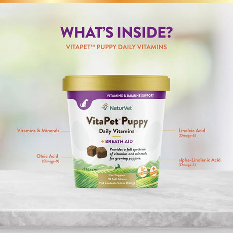 NATURVET - NaturVet VitaPet Puppy Daily Vitamins for Dogs 70 Masticables - The Red Vitamin MX - Multivitamínicos Para Perros - {{ shop.shopifyCountryName }}