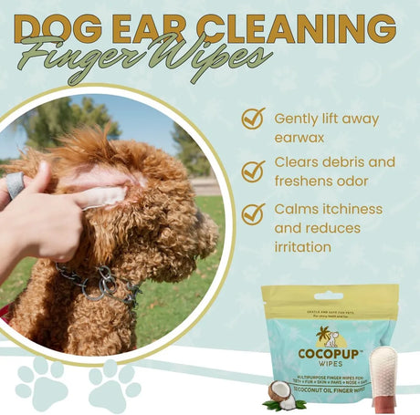 COCOPUP - Cocopup Dog Teeth Cleaning Wipes Ear Nose Paws Fur Cleaner Pure Coconut Oil 50 Toallitas - The Red Vitamin MX - Cuidado Dental Para Perros - {{ shop.shopifyCountryName }}