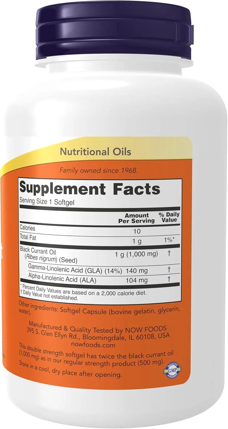 NOW SUPPLEMENTS - Now Supplements Black Currant Oil 1000Mg. 100 Capsulas Blandas 2 Pack - The Red Vitamin MX - Suplementos Alimenticios - {{ shop.shopifyCountryName }}