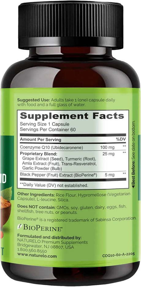 NATURELO - NATURELO Whole Food CoQ10 with Heart Health Blend 60 Capsulas - The Red Vitamin MX - Suplementos Alimenticios - {{ shop.shopifyCountryName }}