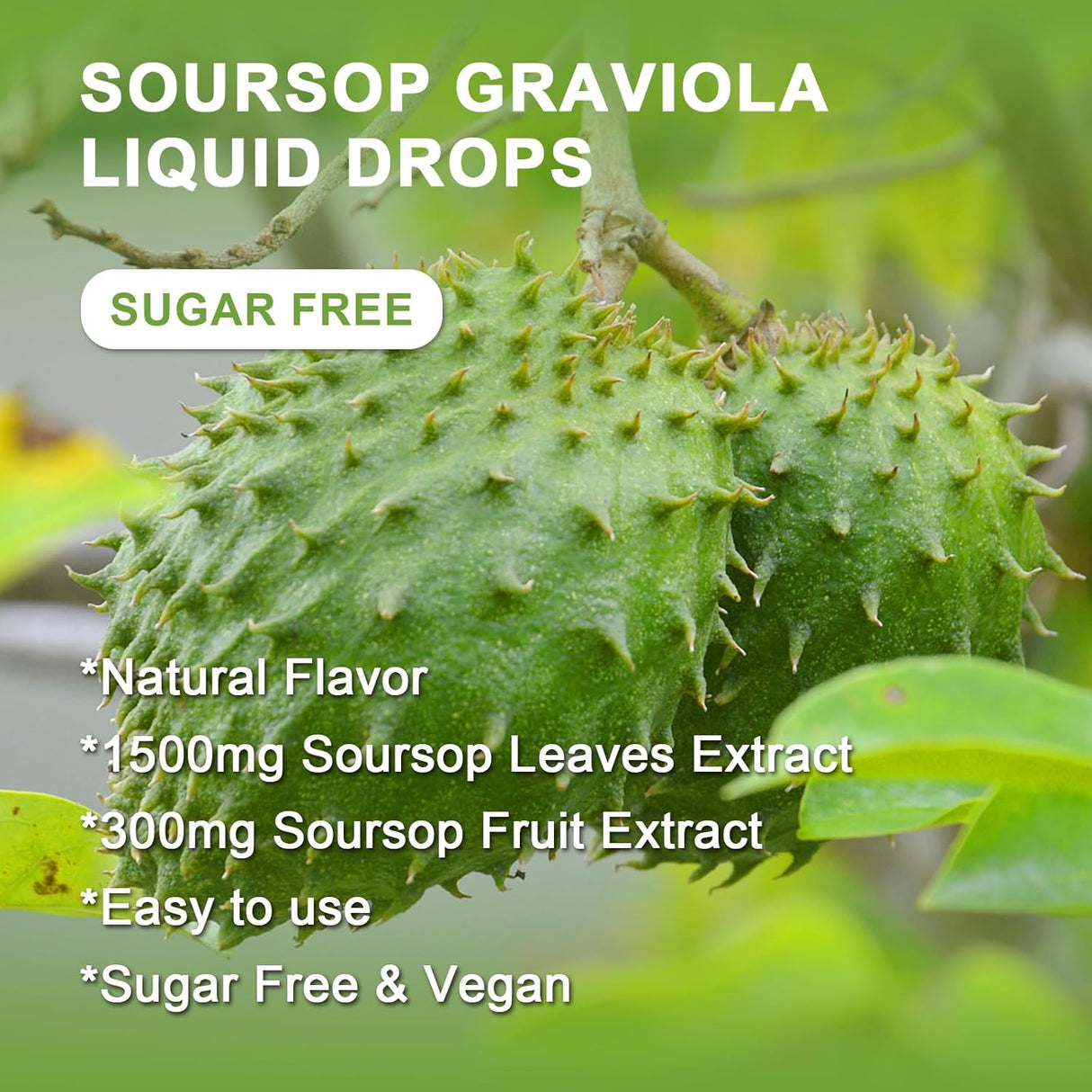 WOGORGT Soursop Graviola Liquid Drops 1 Fl.Oz. 2 Pack