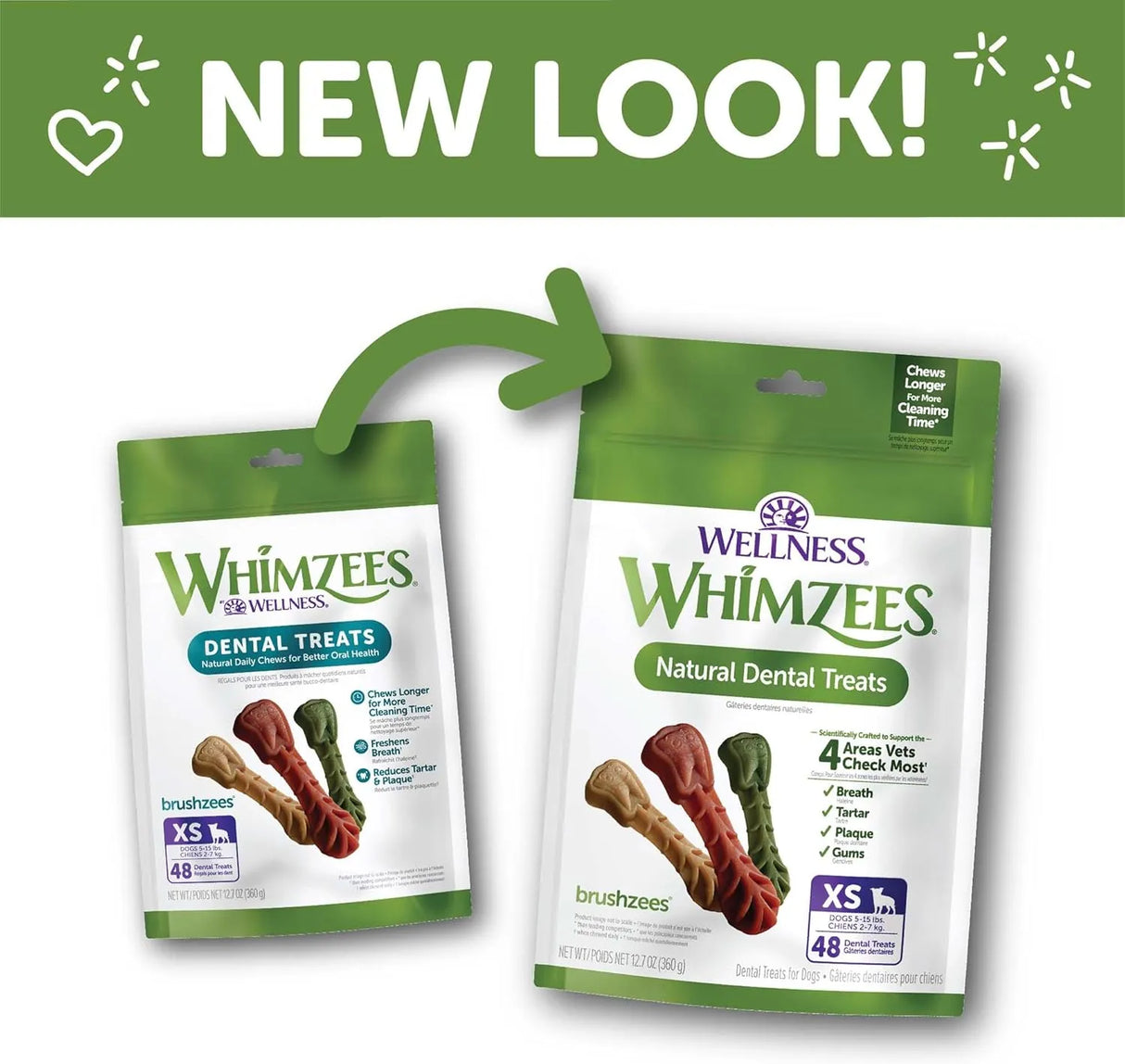 WELLNESS WHIMZEES - WHIMZEES Wellness Brushzees Dog Dental Treats Extra Small Size Stick 48 Piezas - The Red Vitamin MX - Cuidado Dental Para Perros - {{ shop.shopifyCountryName }}