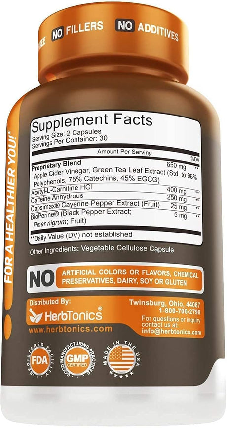 Herbtonics Thermogenic Fat Burner 60 Capsulas - The Red Vitamin MX - Suplementos Alimenticios - HERBTONICS