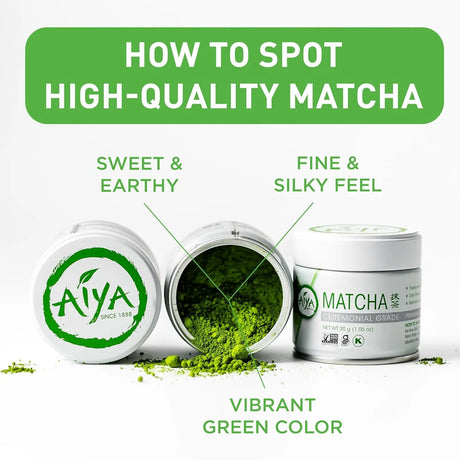 AIYA - Aiya Authentic Japanese Premium First Harvest Ceremonial Grade Matcha Green Tea Powder 30Gr. - The Red Vitamin MX - Suplementos Alimenticios - {{ shop.shopifyCountryName }}