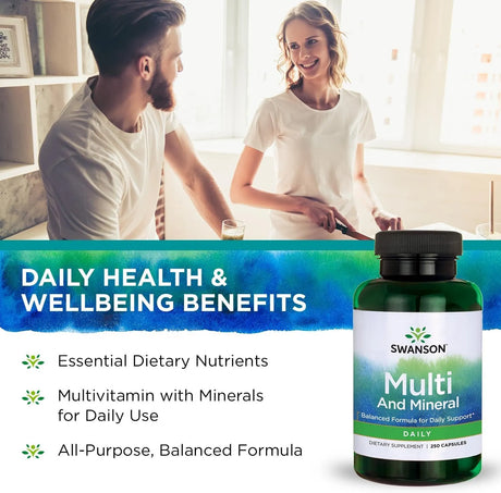 SWANSON - Swanson Multi and Mineral 250 Capsulas - The Red Vitamin MX - Suplementos Alimenticios - {{ shop.shopifyCountryName }}