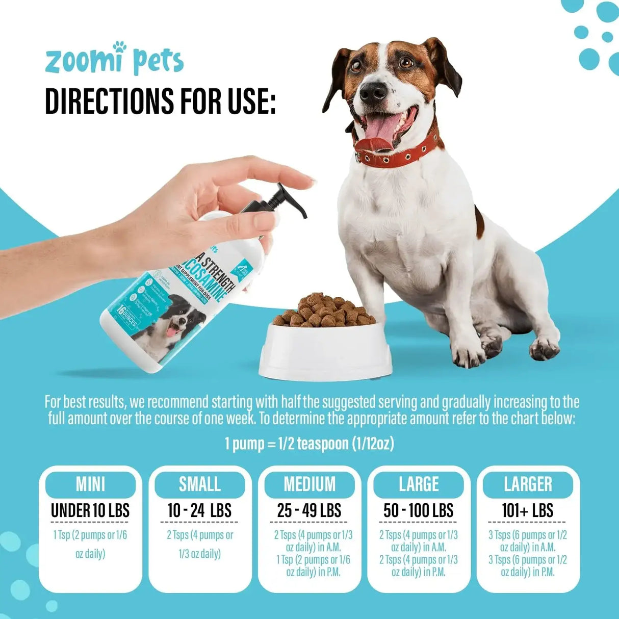 ZOOMI PETS - Zoomi Pets Liquid Glucosamine for Dogs 16 Fl.Oz. - The Red Vitamin MX - Cuidado De Cadera Y Articulaciones Para Perros - {{ shop.shopifyCountryName }}