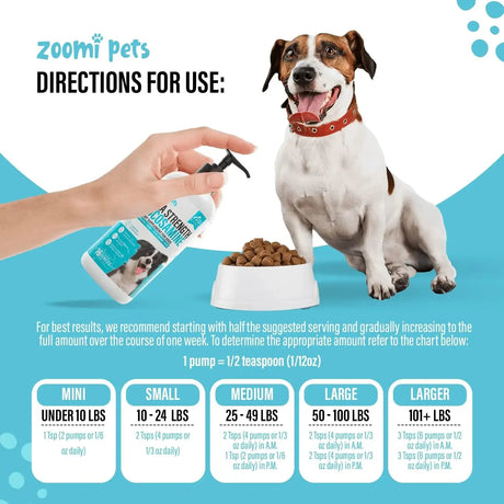 ZOOMI PETS - Zoomi Pets Liquid Glucosamine for Dogs 16 Fl.Oz. - The Red Vitamin MX - Cuidado De Cadera Y Articulaciones Para Perros - {{ shop.shopifyCountryName }}