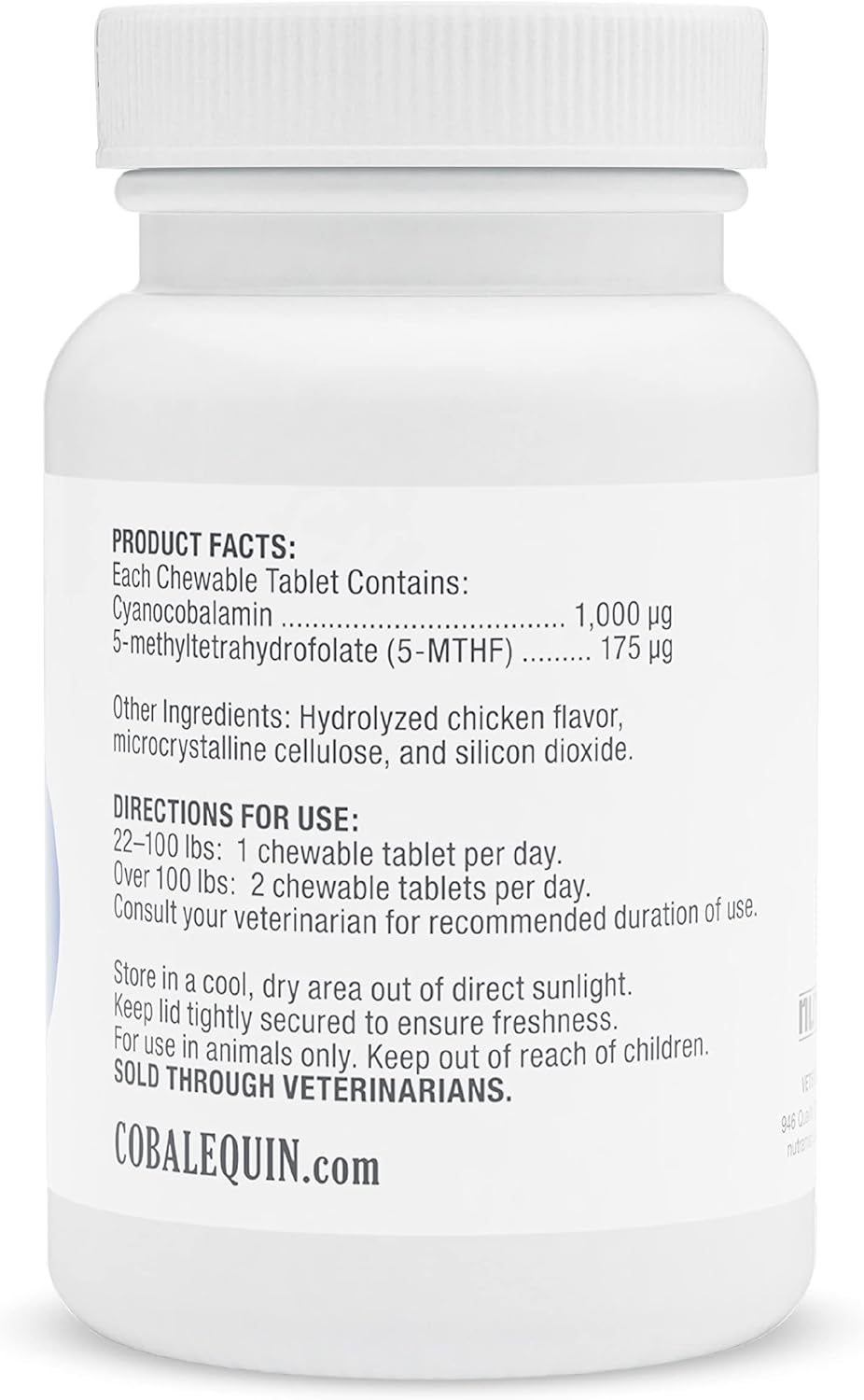 Nutramax Laboratories Cobalequin B12 Supplement for Medium to Large Dogs 45 Tabletas Masticables