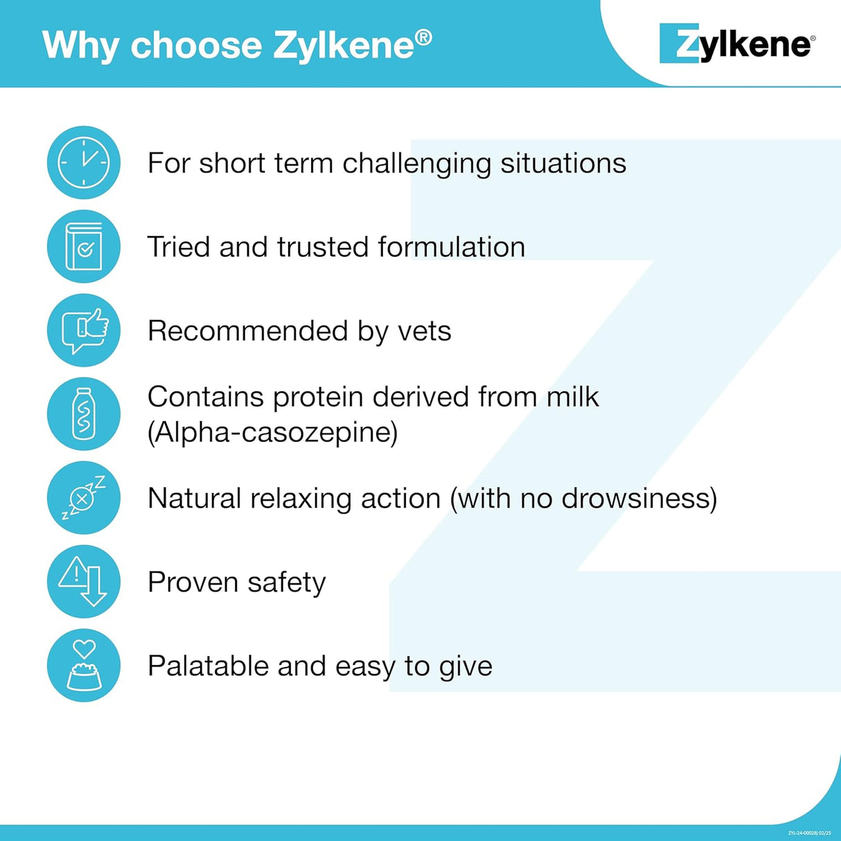 Vetoquinol Zylkene Calming Support Supplement for Small Dogs and Cats 30 Capsulas