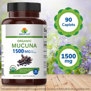 BRIEOFOOD - Brieofood Organic Mucuna 1500Mg. 90 Tabletas - The Red Vitamin MX - Suplementos Alimenticios - {{ shop.shopifyCountryName }}