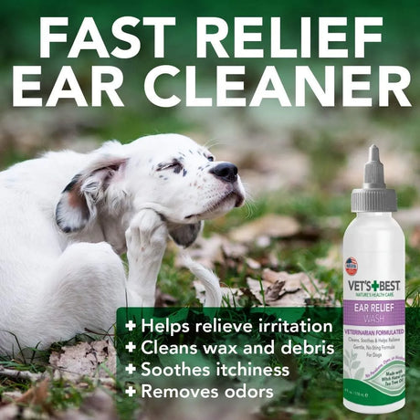 VET'S BEST - Vet's Best Dog Ear Cleaner Kit Wash & Dry Treatment - The Red Vitamin MX - Cuidado Del Oído De Perros - {{ shop.shopifyCountryName }}