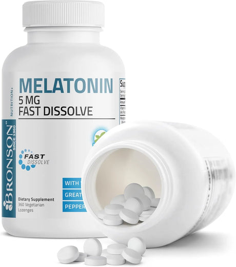 BRONSON - Bronson Melatonin 5Mg. Fast Dissolve Peppermint Tablets 360 Tabletas - The Red Vitamin MX - Suplementos Alimenticios - {{ shop.shopifyCountryName }}