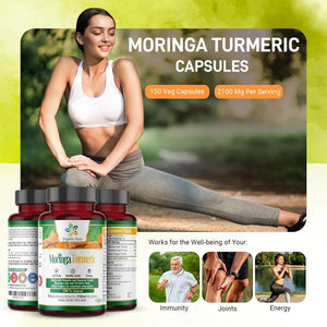 ORGANIC AURA - Organic Aura Moringa Turmeric Curcumin 150 Capsulas - The Red Vitamin MX - Suplementos Alimenticios - {{ shop.shopifyCountryName }}