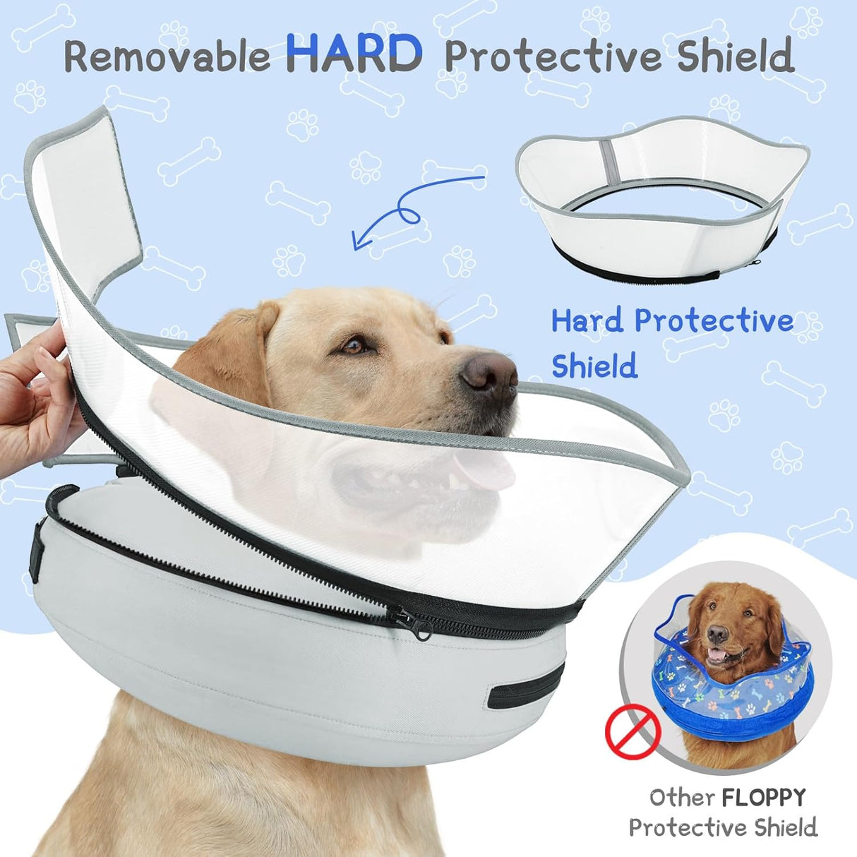 Supet Raised Inflatable Dog Cone Collar SMALL