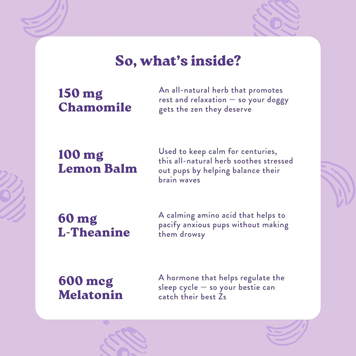 Bocce's Bakery Calming Supplement for Dogs 60 Masticables