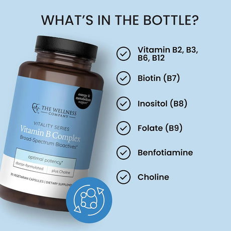 THE WELLNESS COMPANY - The Wellness Company Vitamin B Complex 30 Capsulas - The Red Vitamin MX - Suplementos Alimenticios - {{ shop.shopifyCountryName }}