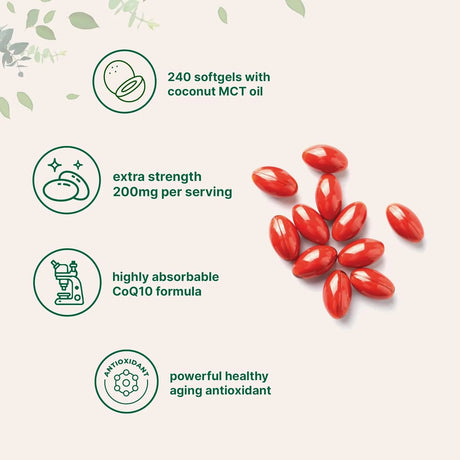 MICRO INGREDIENTS - Micro Ingredients CoQ10 200Mg. 240 Capsulas Blandas - The Red Vitamin MX - Suplementos Alimenticios - {{ shop.shopifyCountryName }}