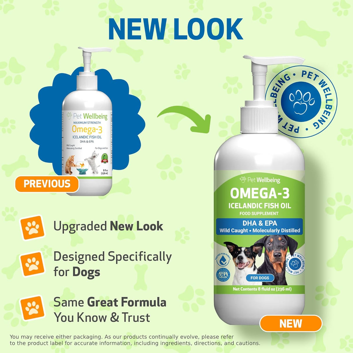 Pet Wellbeing Omega-3 Icelandic Fish Oil for Dogs 8 Fl.Oz.