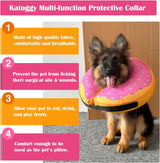 Katoggy Inflatable Dog Collar YELLOW PINK SMALL