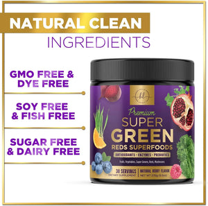 HELLO LOVELY! - Hello Lovely! Greens Superfood Powder 30 Servicios Mixed Berry 270Gr. - The Red Vitamin MX - Suplementos Alimenticios - {{ shop.shopifyCountryName }}