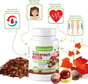 DASH OF VIGOR - Dash of Vigor Horse Chestnut Extract Complex 60 Capsulas - The Red Vitamin MX - Suplementos Alimenticios - {{ shop.shopifyCountryName }}