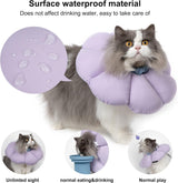 H HIDREAM Cat Cone Collar Purple Flower Medium