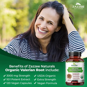 ZAZZEE NATURALS - Zazzee USDA Organic Valerian Root 10:1 Extract 120 Capsulas - The Red Vitamin MX - Suplementos Alimenticios - {{ shop.shopifyCountryName }}