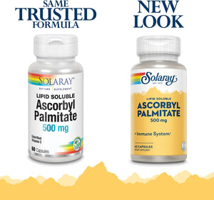 SOLARAY Ascorbyl Palmitate Vitamin C 500Mg. 60 Capsulas