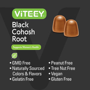 Viteey Black Cohosh for Menopause Gummies for Women 60 Gomitas