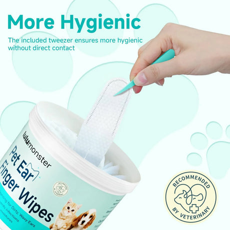LULUMONSTER - LULUMONSTER Ear Cleaner Finger Wipes for Dog & Cat Unscented 50 Toallitas - The Red Vitamin MX - Cuidado Del Oído De Perros - {{ shop.shopifyCountryName }}