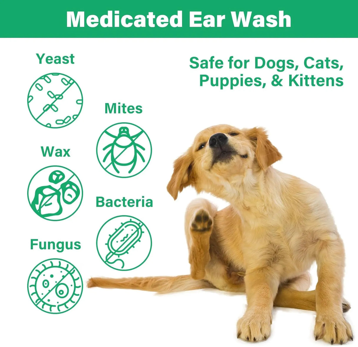 GJYC PET - GJYC PET Ear Cleaner for Dogs and Cats 4 Fl.Oz. - The Red Vitamin MX - Cuidado Del Oído De Perros - {{ shop.shopifyCountryName }}