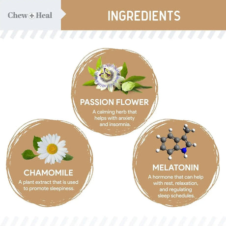 CHEW + HEAL - Chew + Heal Labs Calming Chews for Dogs Peanut Butter 60 Masticables - The Red Vitamin MX - Relajantes Para Perros - {{ shop.shopifyCountryName }}