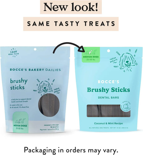BOCCE'S BAKERY - Bocce’s Bakery Dailies Brushy Sticks to Support Oral Health & Fresh Breath Medium Dogs 368Gr. - The Red Vitamin MX - Cuidado Dental Para Perros - {{ shop.shopifyCountryName }}